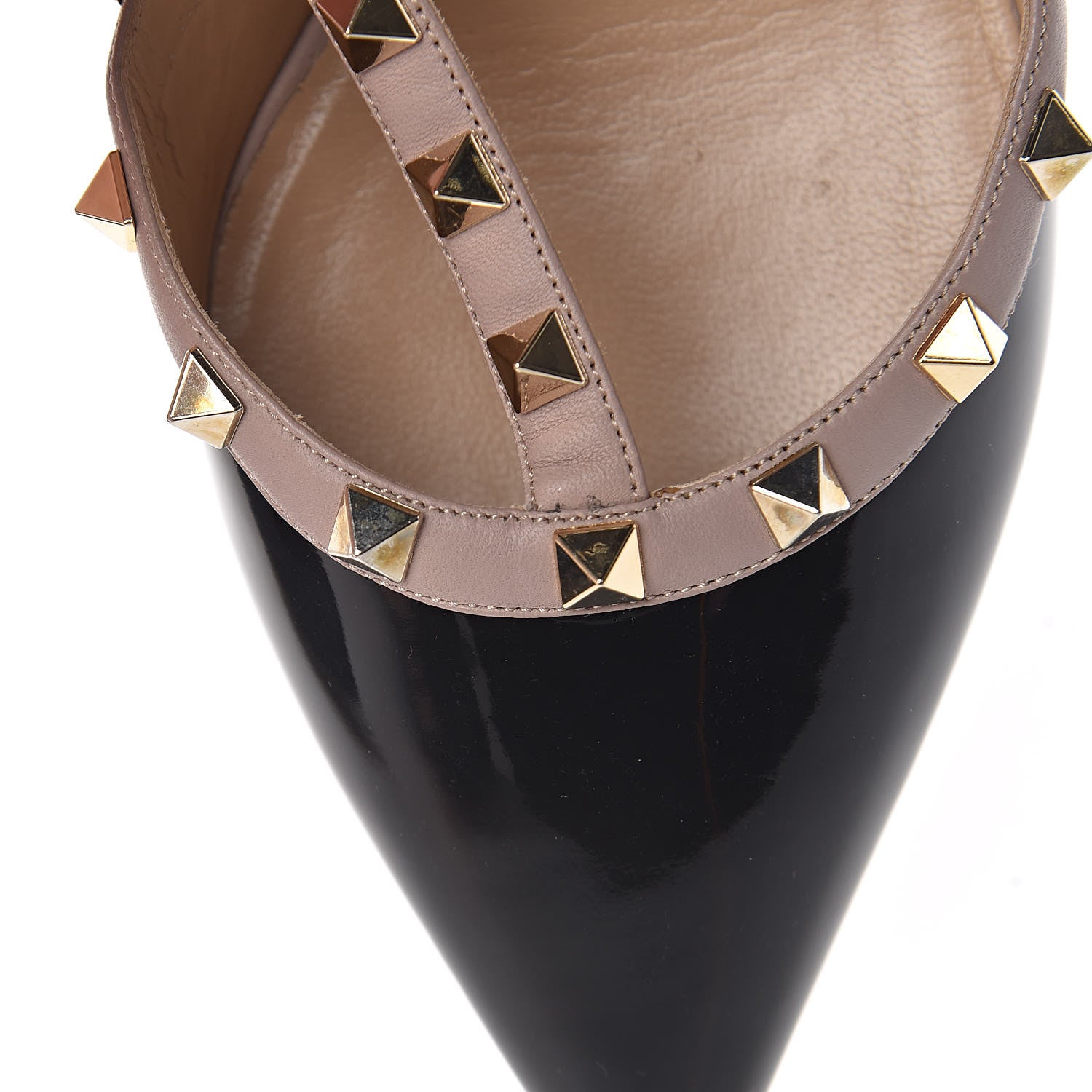 Valentino Garavani Patent Nappa Rockstud Ankle Strap 65mm Pumps 40 Black Poudre 15 of 16