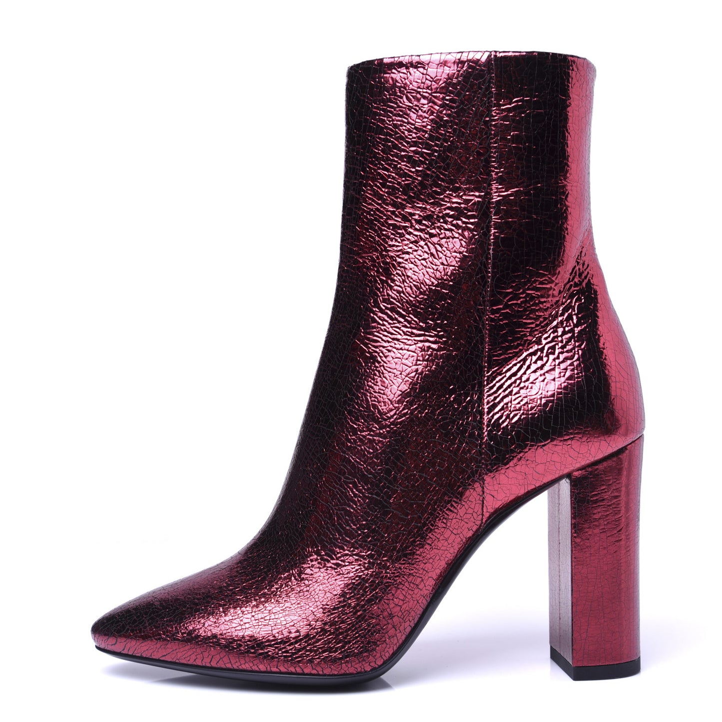 Metallic Crackled Lou 95 Zip Bootie 36.5 Elect