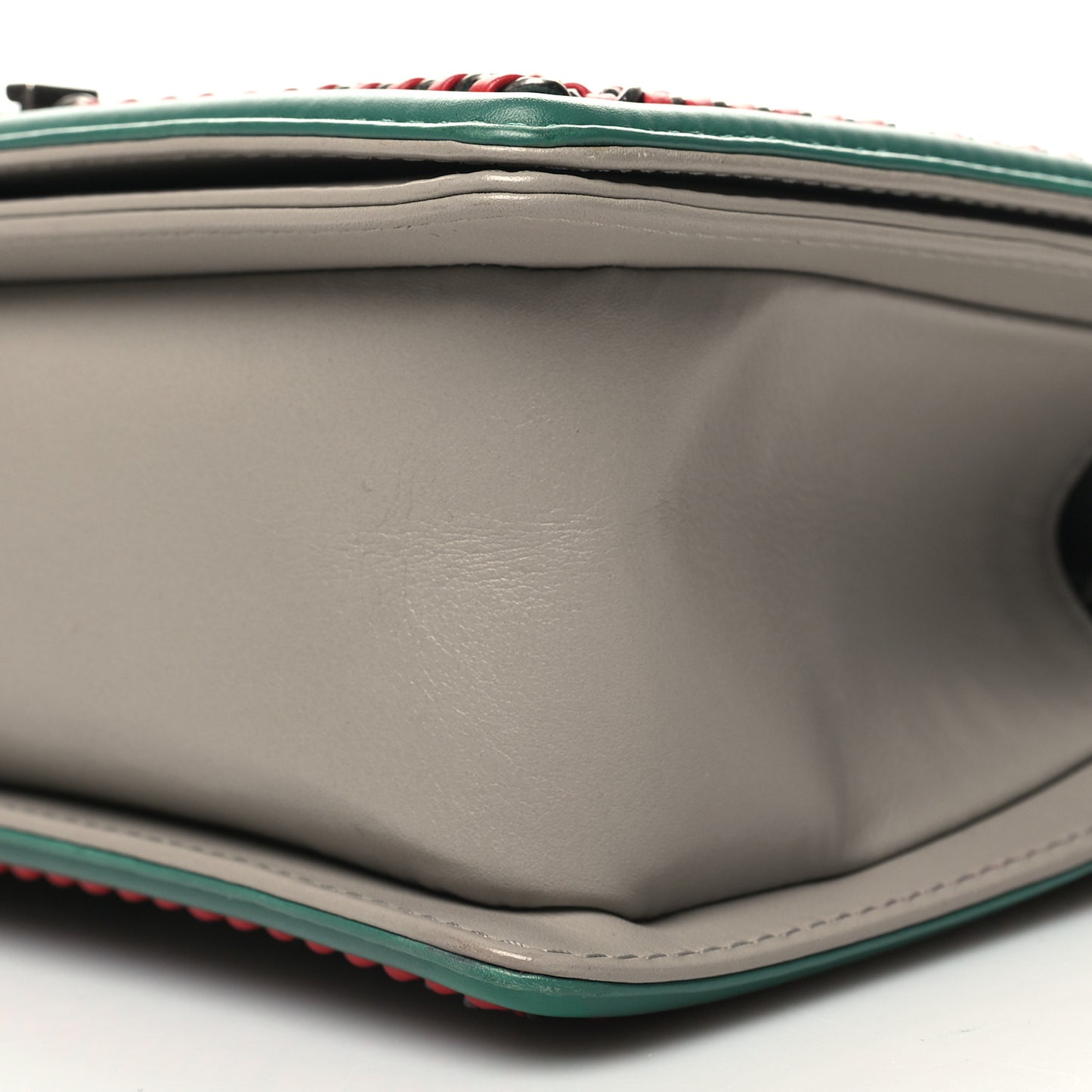 Lambskin Quilted Medium Top Handle Boy Flap Grey Green Red
