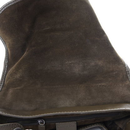 Christian Dior Calfskin Suede Rebelle Hobo Green 7 of 16