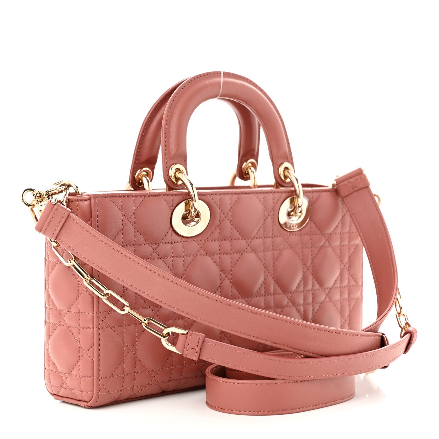 Lambskin Cannage Medium Lady D-Joy Ethereal Pink