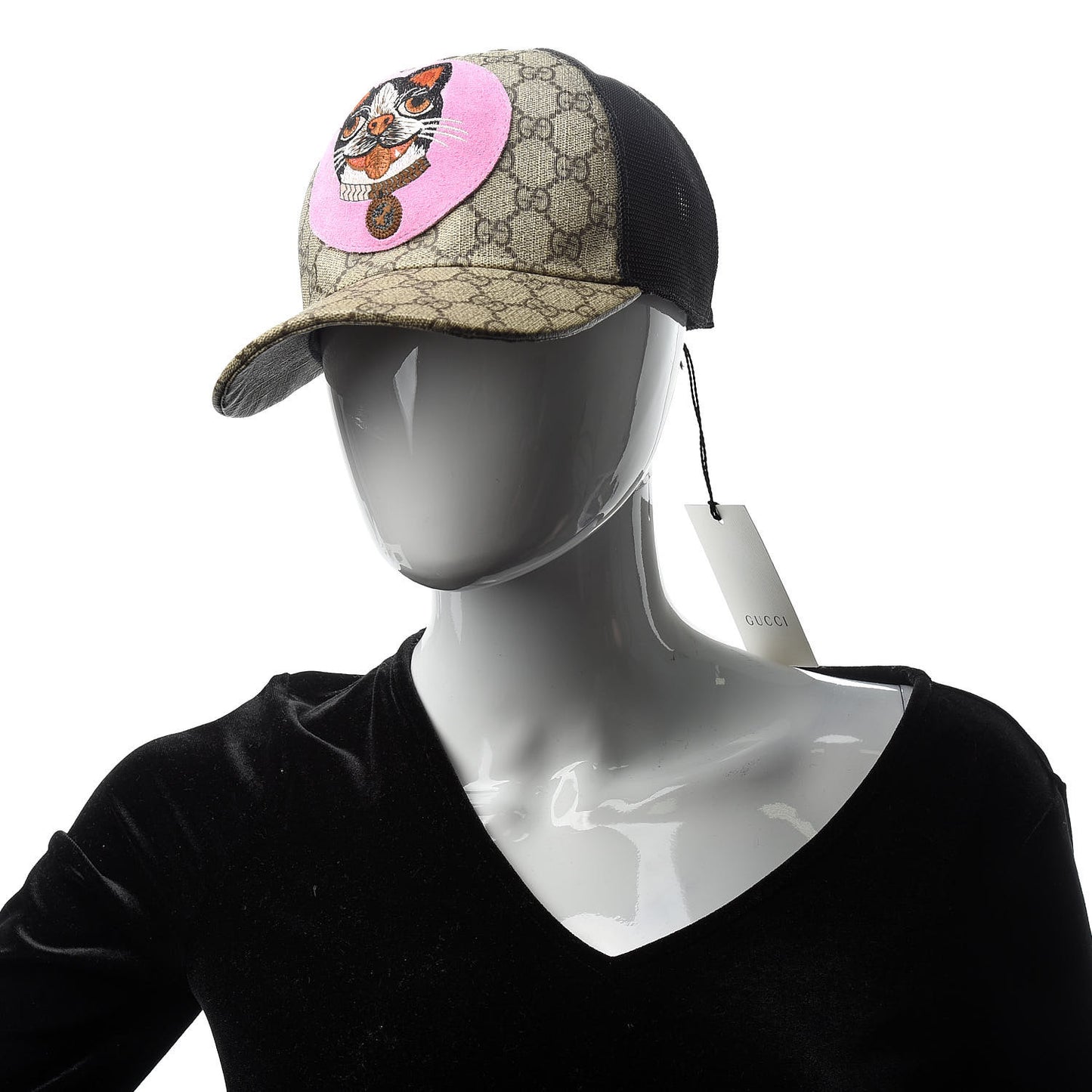 GG Supreme Monogram Bosco Patch Baseball Hat 59 Beige Malva