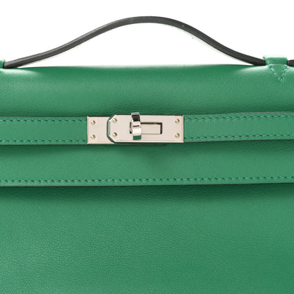 Hermes Swift Kelly Pochette Clutch Vert Vertigo 8 of 11