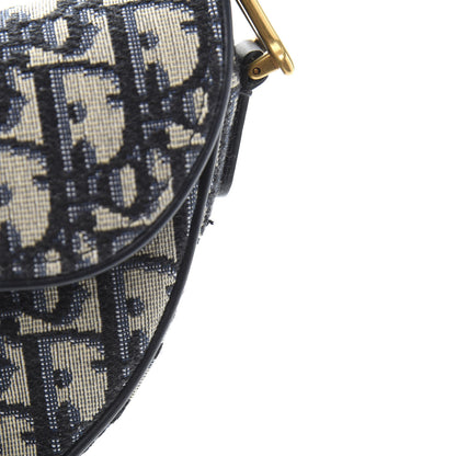 Christian Dior Oblique Mini Saddle Bag Blue 10 of 11