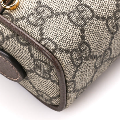Gucci GG Supreme Monogram Web Mini Ophidia Shoulder Bag Brown 9 of 10