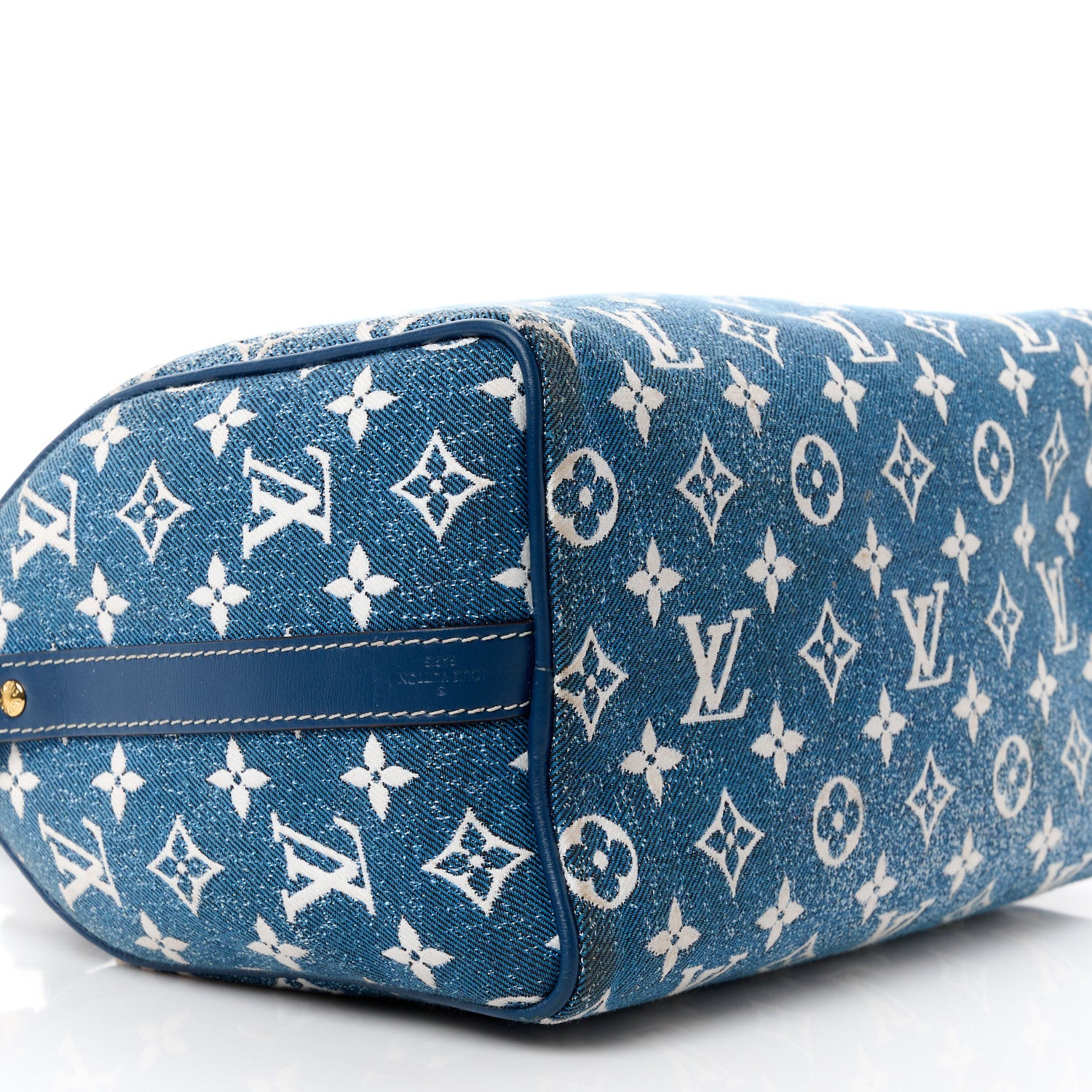 Louis Vuitton Monogram Jacquard Denim Speedy Bandouliere 25 Bleu 10 of 12