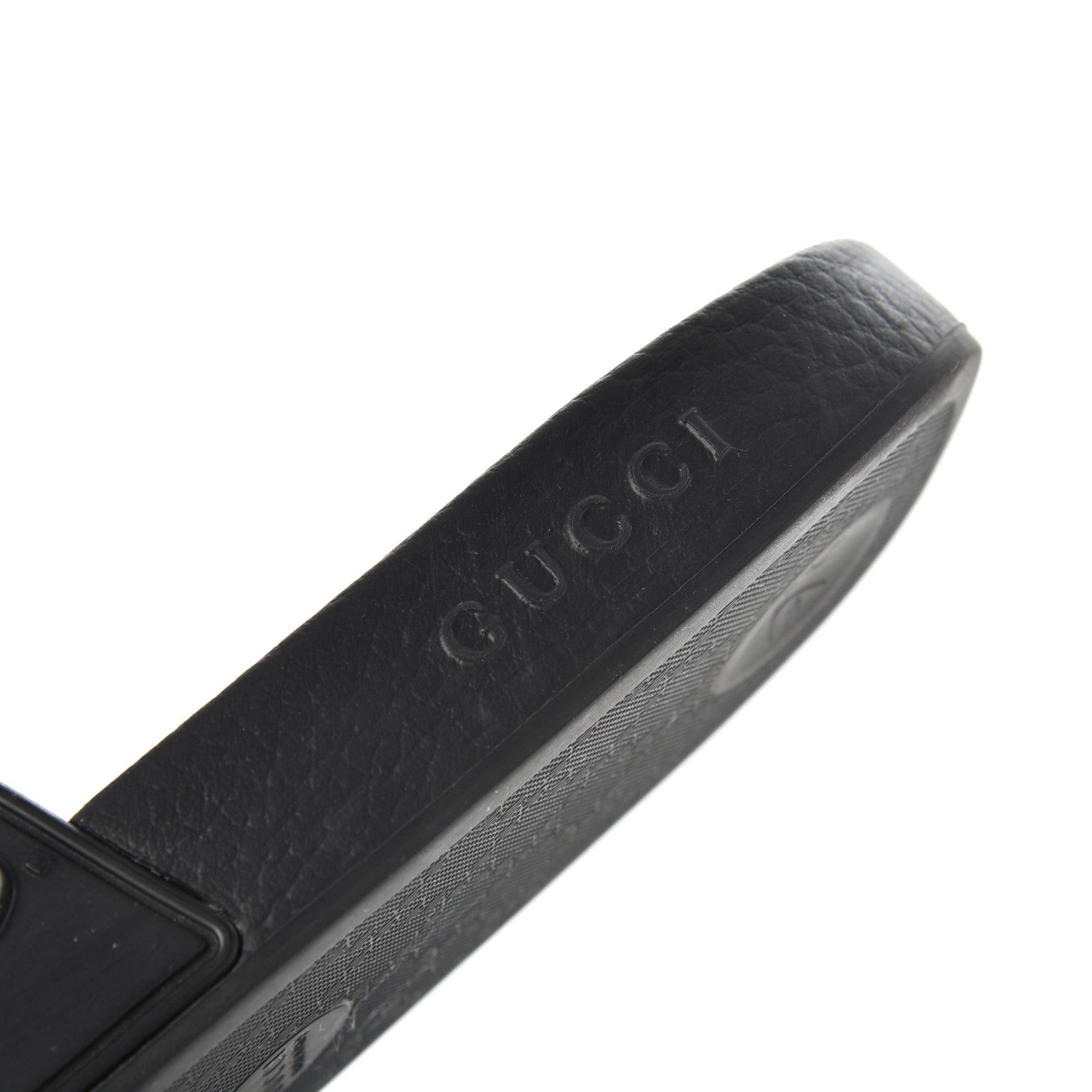 Gucci Rubber GG Monogram Mens Slide Sandals 6 Black 6 of 15
