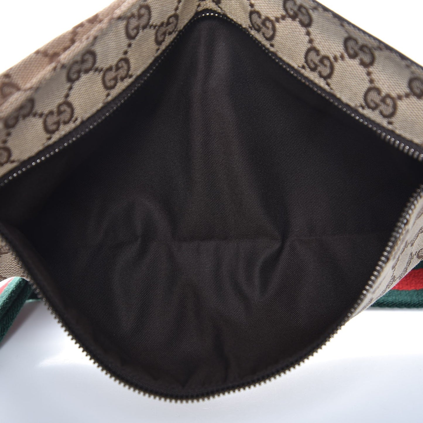 Monogram Web Belt Bag Dark Brown