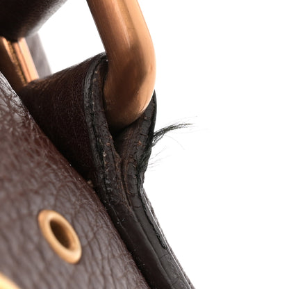 Prada Vitello Daino Grommet Satchel Bruciato 10 of 10