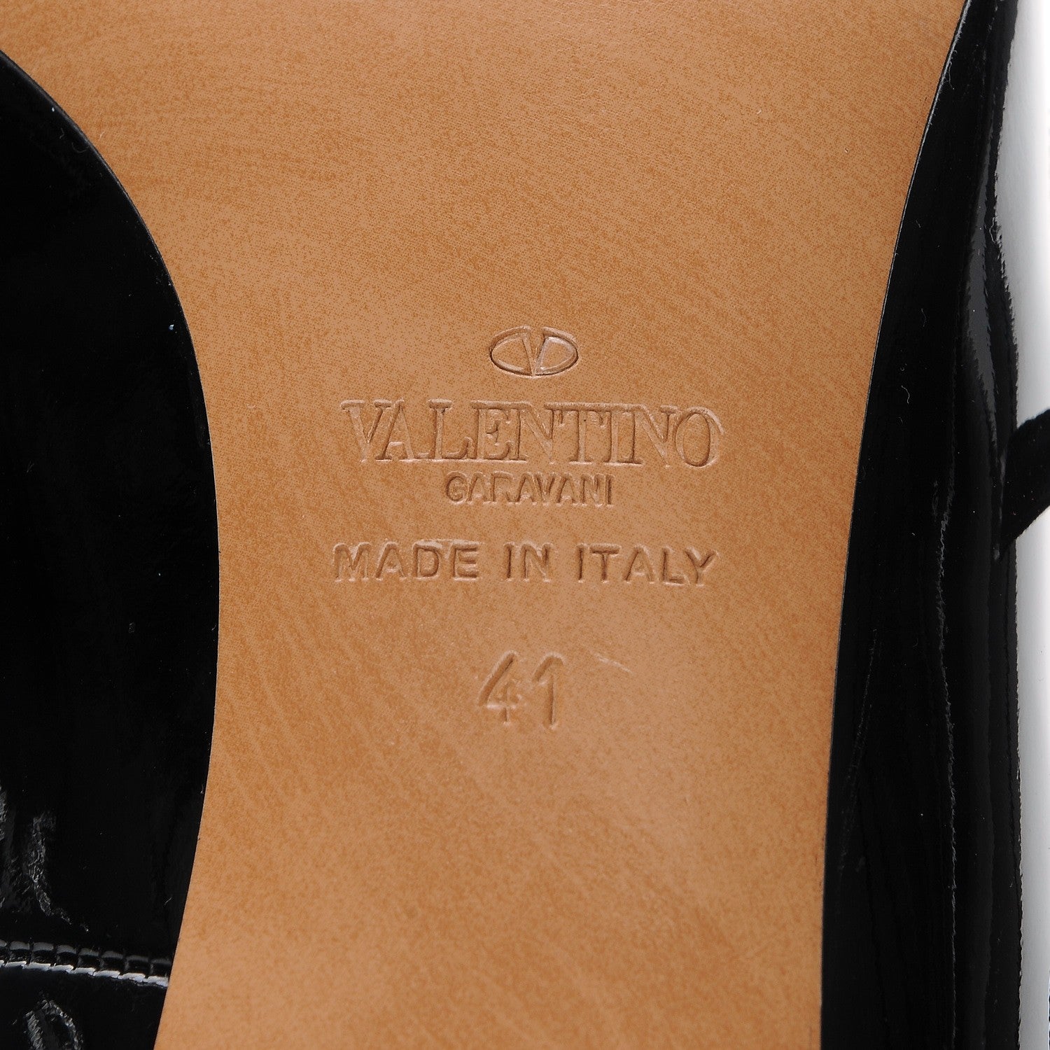 Valentino Garavani Patent Love Latch 50mm Pumps 41 Black Poudre 6 of 7