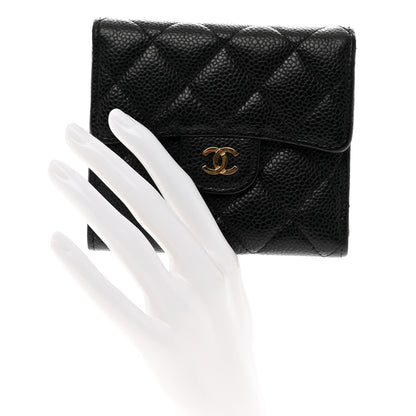 Chanel Caviar Quilted Compact Flap Wallet Black 2 of 9