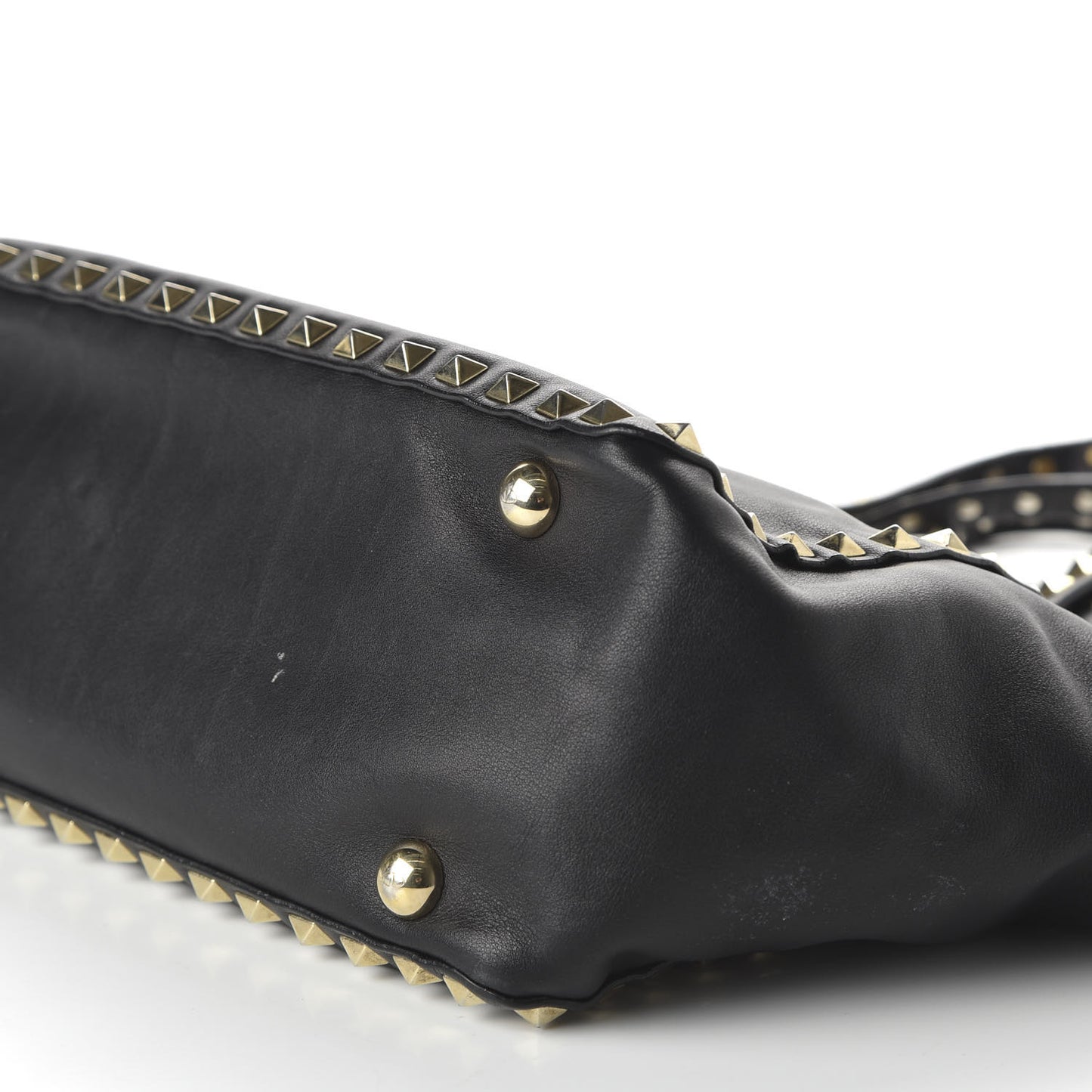 Vitello Small Rockstud Tote Black