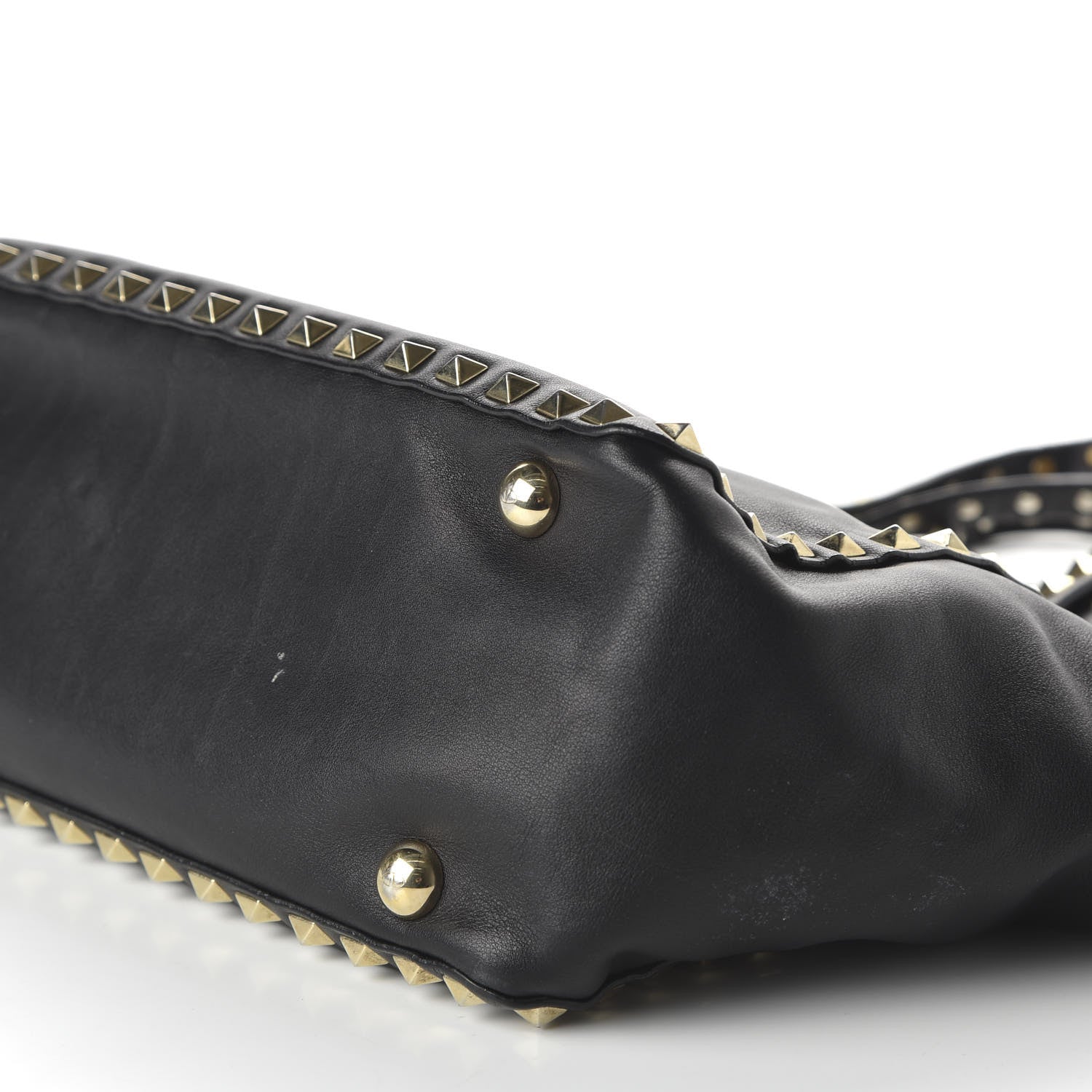 Valentino Garavani Vitello Small Rockstud Tote Black 8 of 10