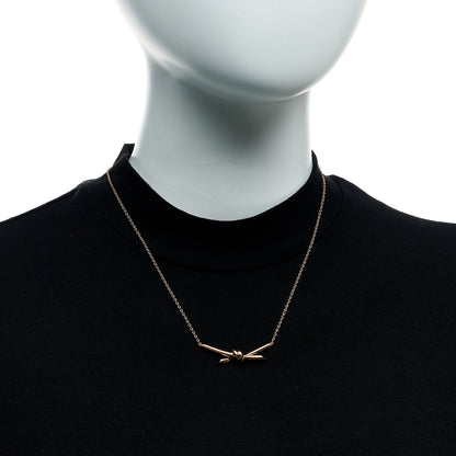 Tiffany 18K Rose Gold Knot Necklace 2 of 7