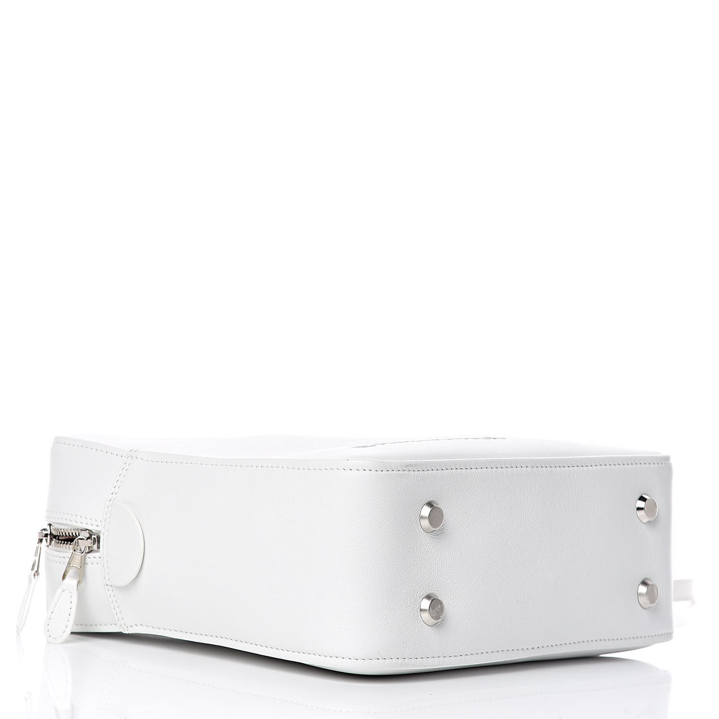 Calfskin S Triangle Duffle White