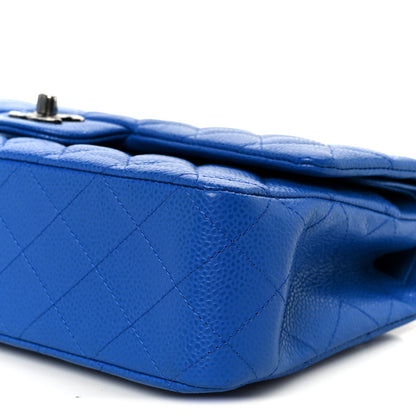 Chanel Caviar Quilted Medium Double Flap Blue 11 of 11