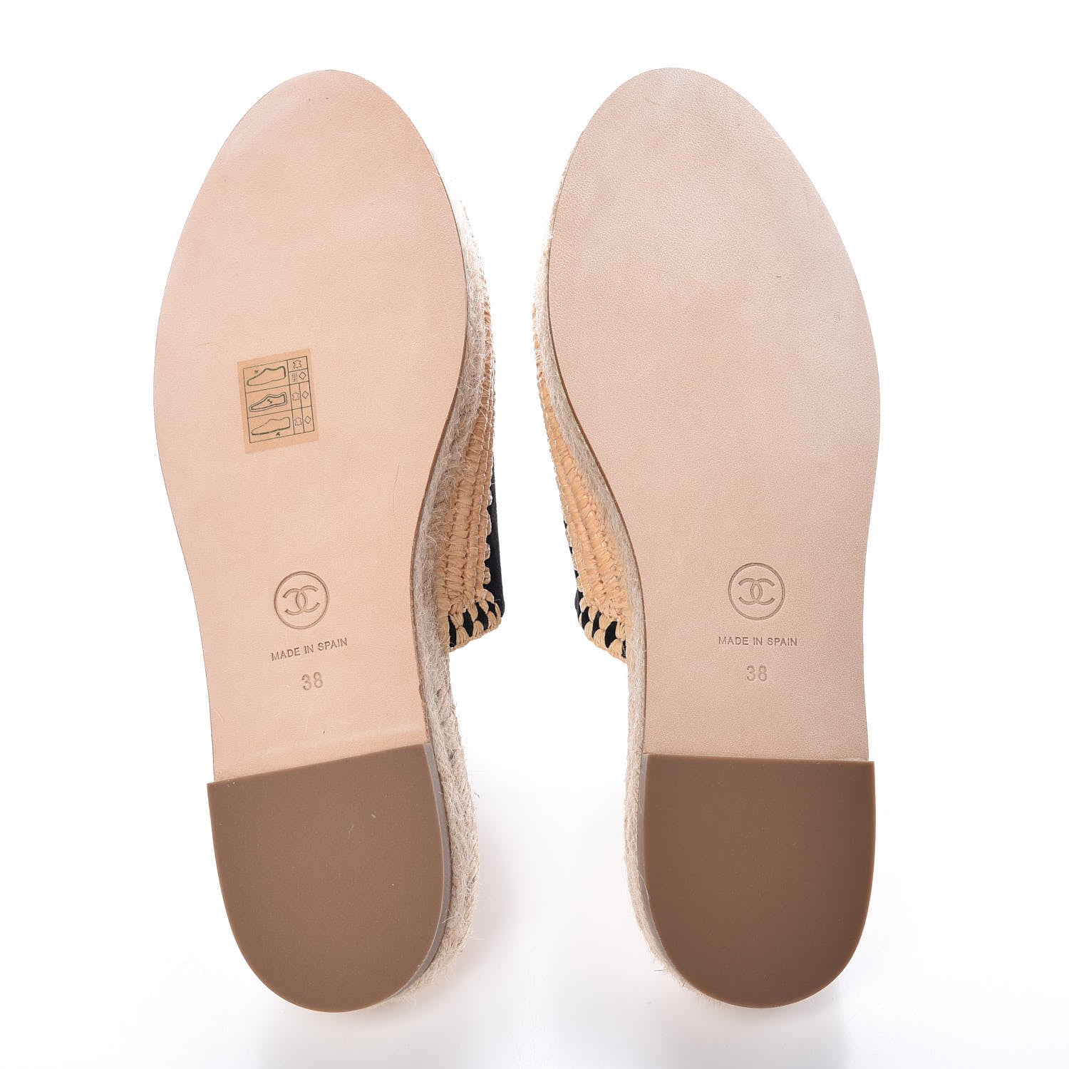 Chanel Suede Grosgrain CC Espadrille Mules 38 Black 5 of 8