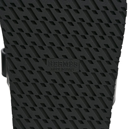 Hermes Calfskin Womens Chypre Sandals 39.5 Black 7 of 10