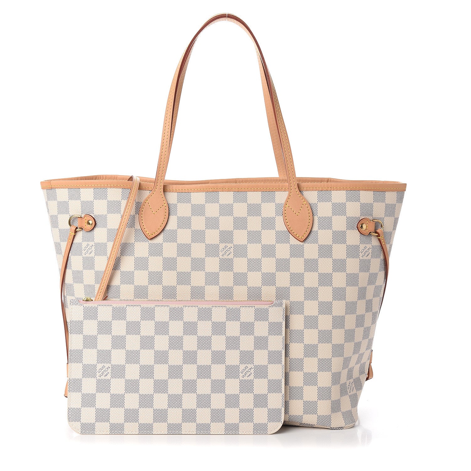 Louis Vuitton Damier Azur Neo Neverfull MM Rose Ballerine 1 of 11