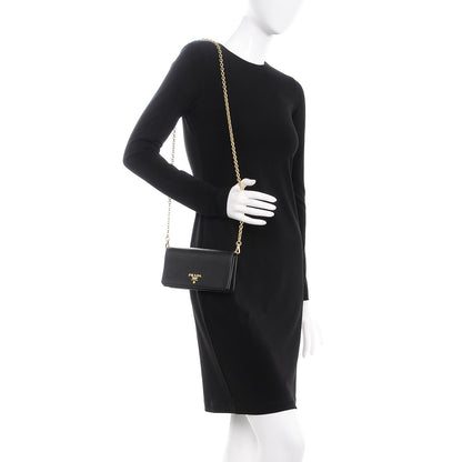 Prada Vitello Daino Mini Chain Bag Nero Black 2 of 11