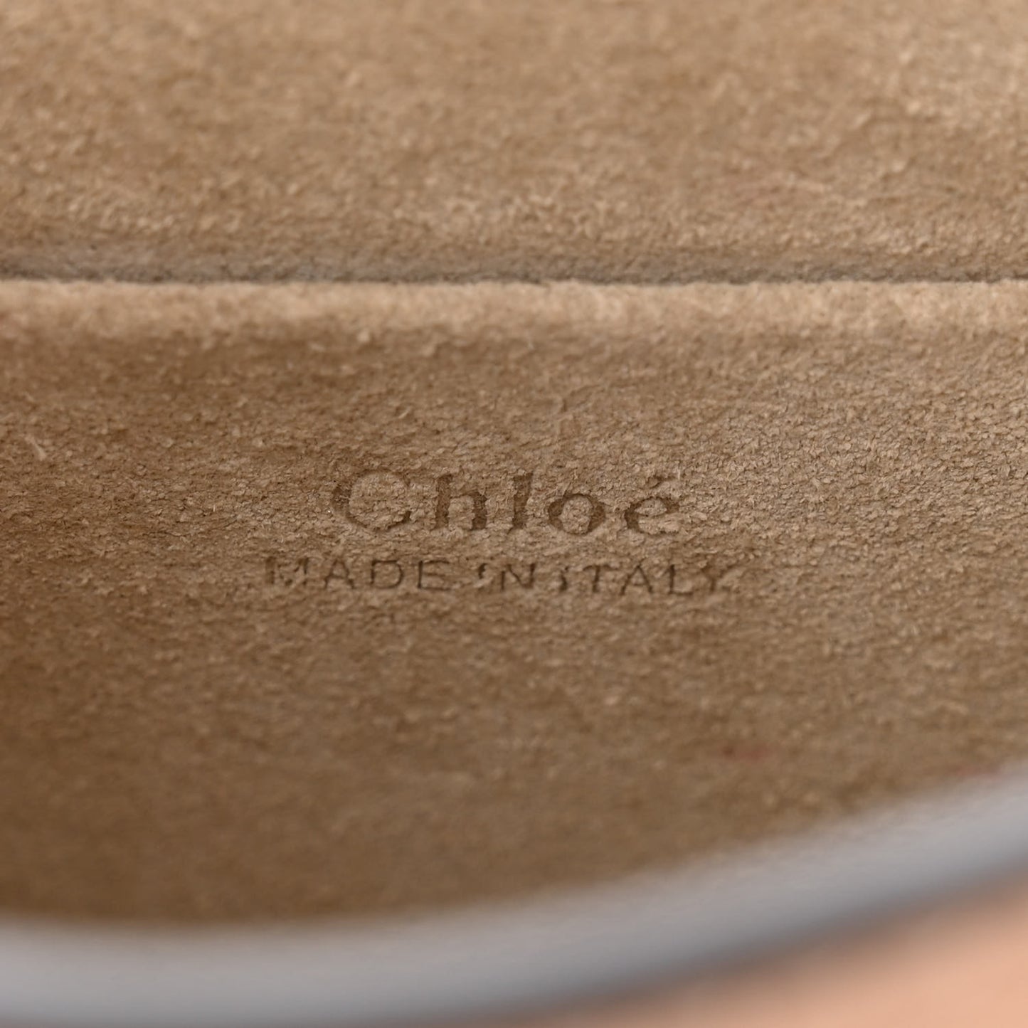 Calfskin Suede Small Nile Bracelet Bag Biscotti Beige
