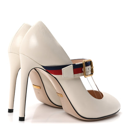 Gucci Malaga Kid Sylvie High Heel Pumps 36 White 5 of 10