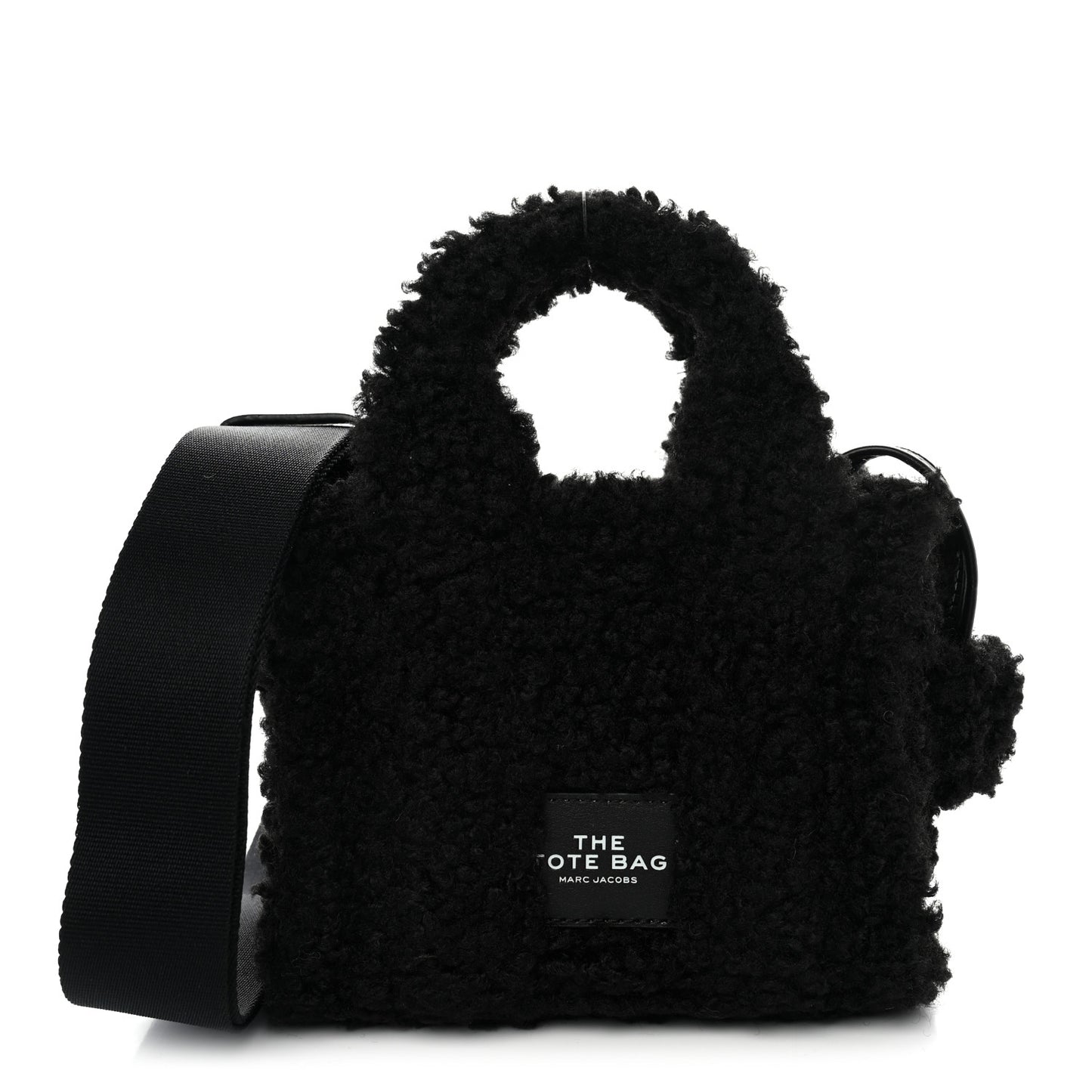 Polyester Cotton Mini The Teddy Traveler Tote Bag Black