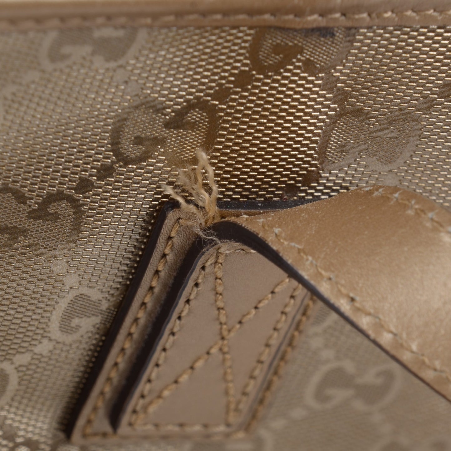 Imprime Monogram Medium Zippered Shopping Tote Champagne