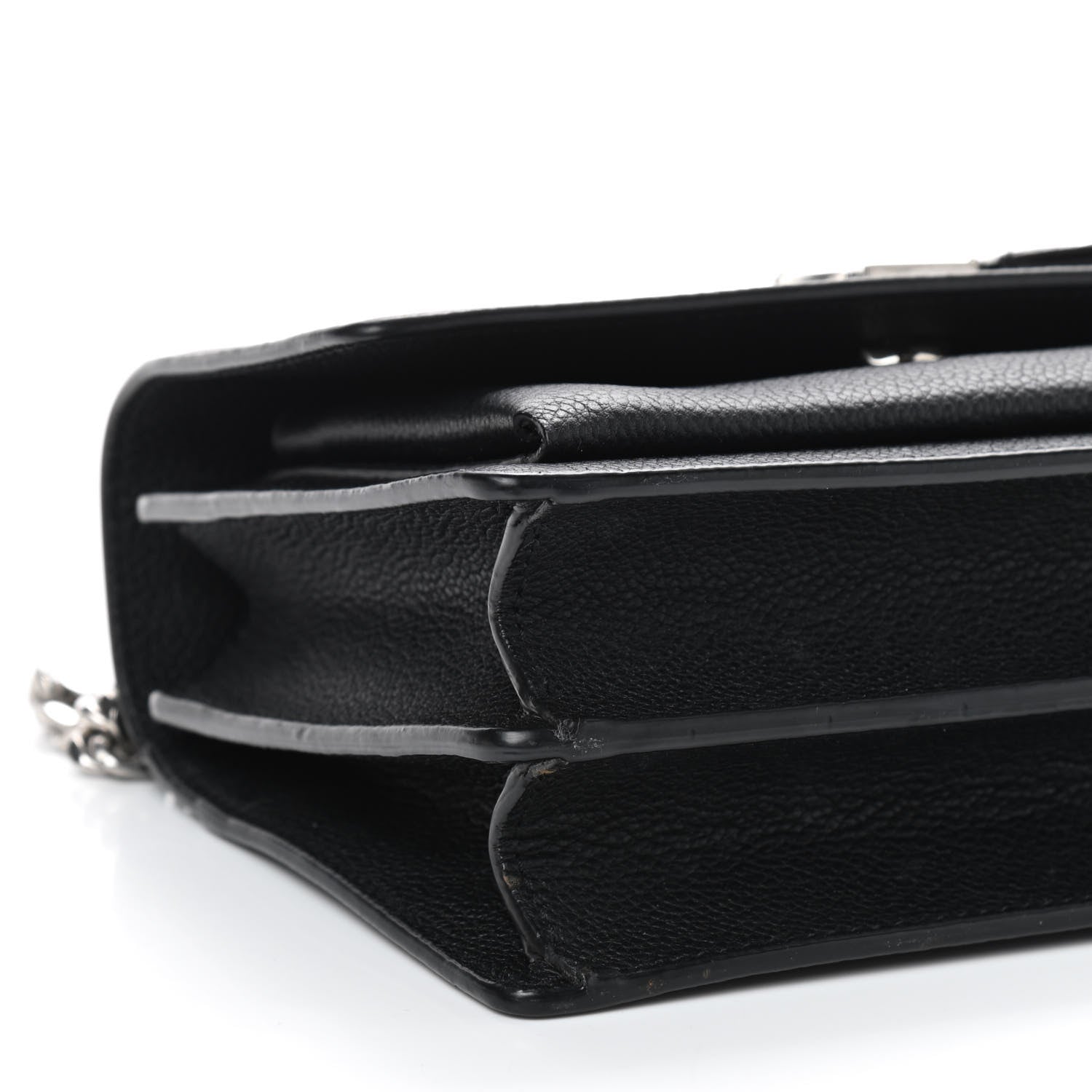 Saint Laurent Grained Calfskin Small Monogram Sunset Black 5 of 7