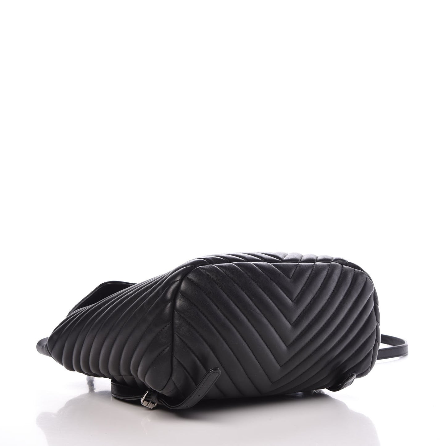 Calfskin Chevron Quilted Large Urban Spirit Backpack Black