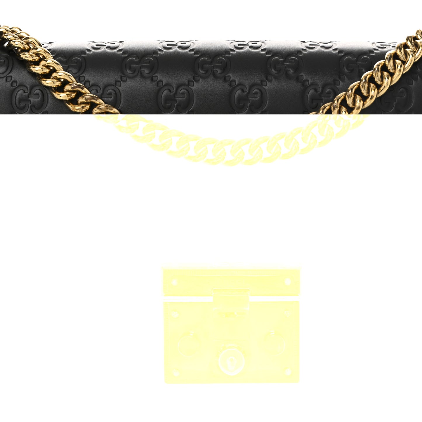 Guccissima Medium Padlock Shoulder Bag Black
