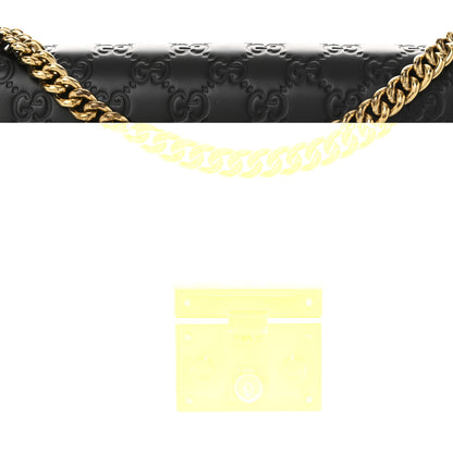 Gucci Guccissima Medium Padlock Shoulder Bag Black 11 of 17