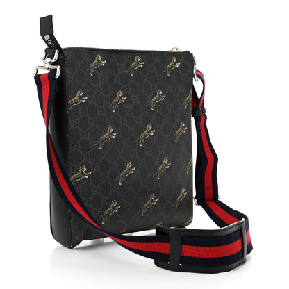 Gucci GG Supreme Monogram Tigers Web Messenger Bag Black Multicolor 3 of 10