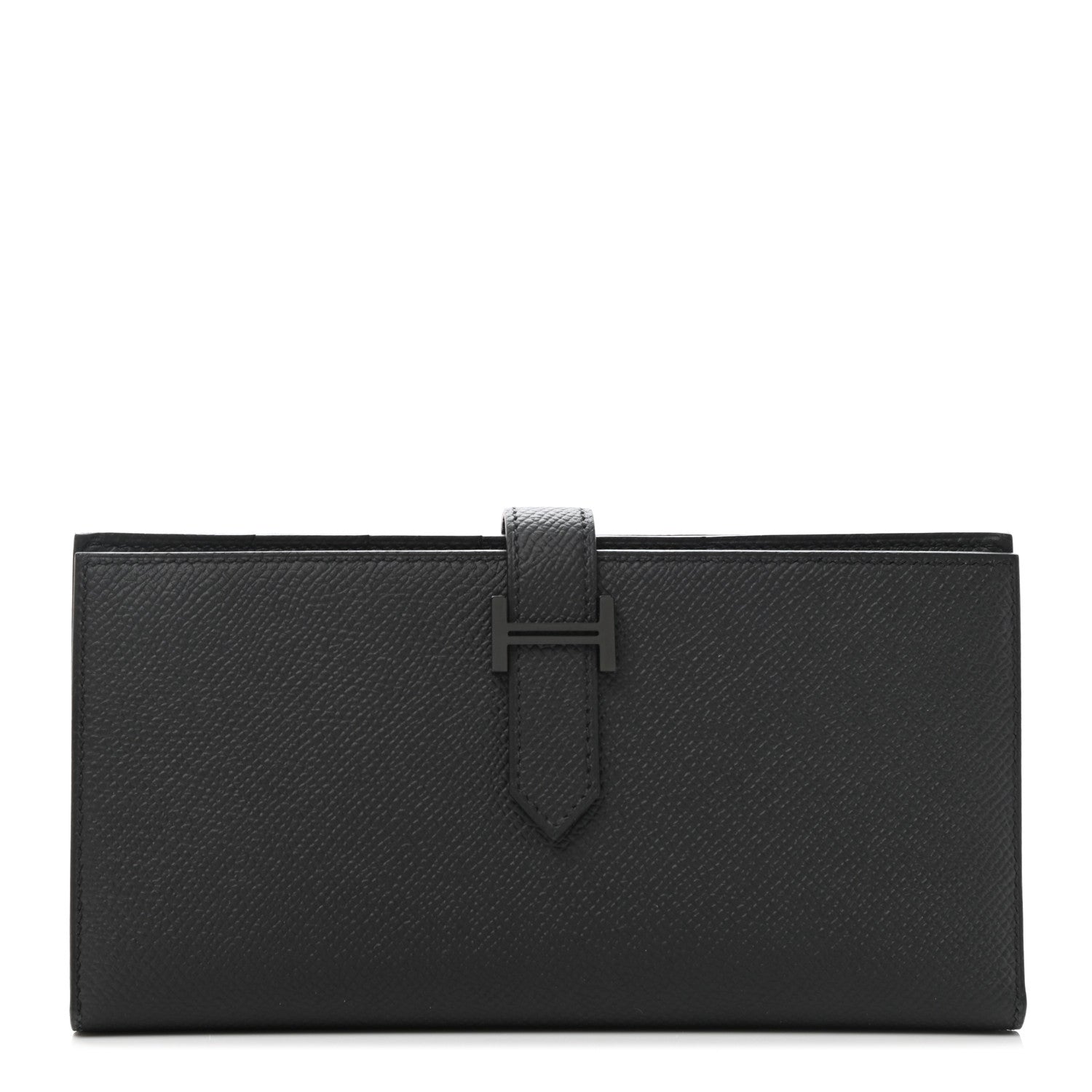 Hermes Epsom Monochrome Bearn Gusset Wallet Black 1 of 7