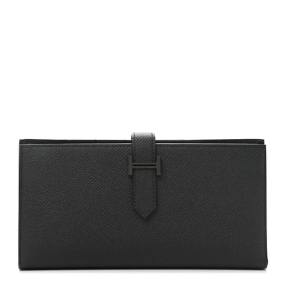 Hermes Epsom Monochrome Bearn Gusset Wallet Black 1 of 7