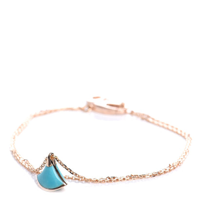 Bulgari 18K Rose Gold Turquoise Divas' Dream Bracelet 1 of 7