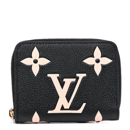 Louis Vuitton Empreinte Monogram Giant Zippy Coin Purse Black Beige 1 of 4