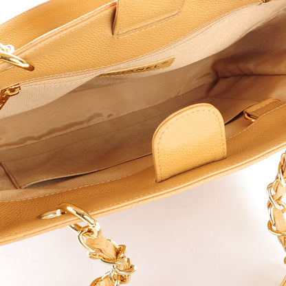 Chanel Caviar Quilted Petit Shopping Tote PST Beige 5 of 7