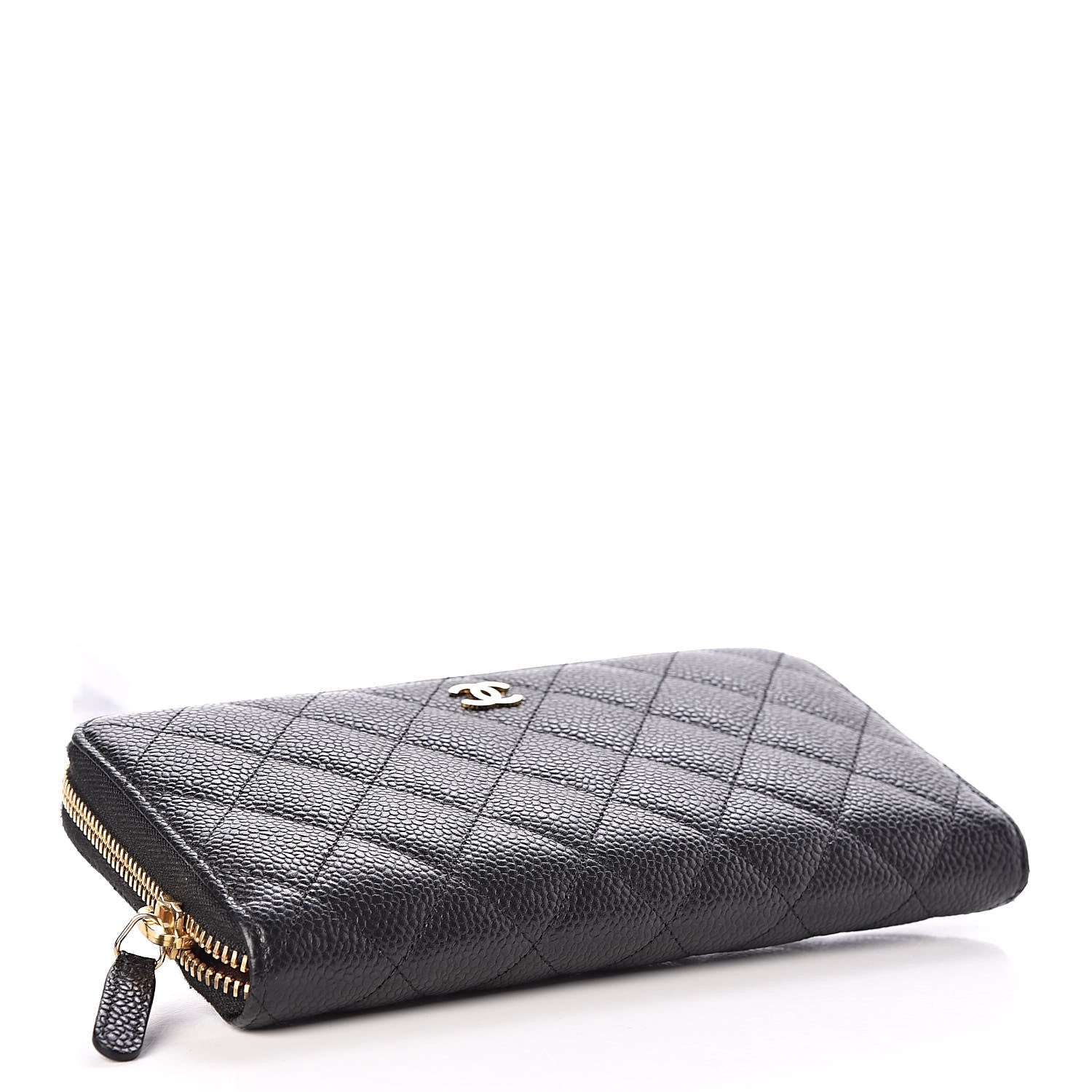 Chanel Caviar Quilted Large Gusset Zip Around Wallet Black 4 of 9