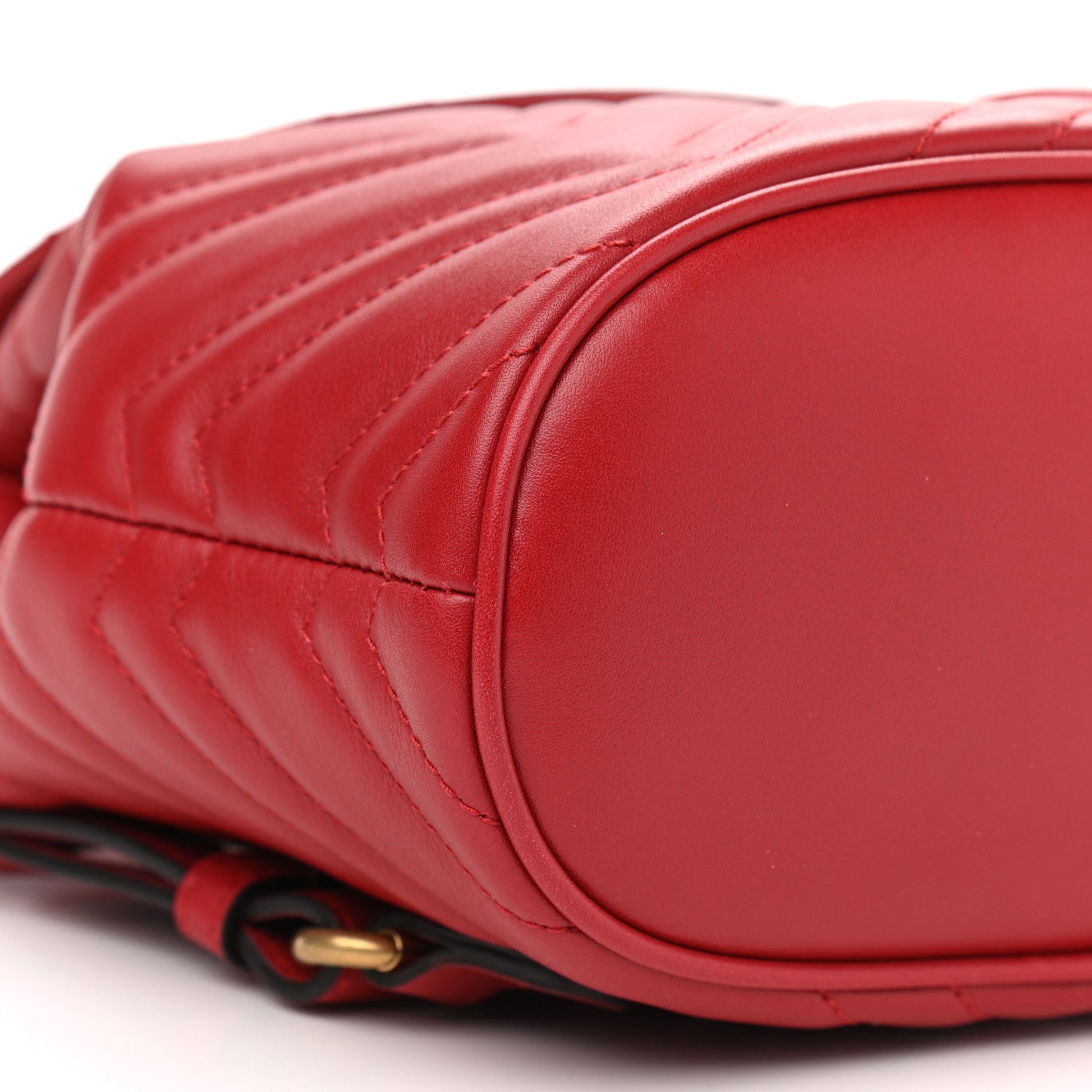 Gucci Calfskin Matelasse GG Marmont Flap Backpack Hibiscus Red 9 of 10