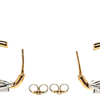 Louis Vuitton Metal My LV Dore PM Hoop Earrings Gold Silver 4 of 4
