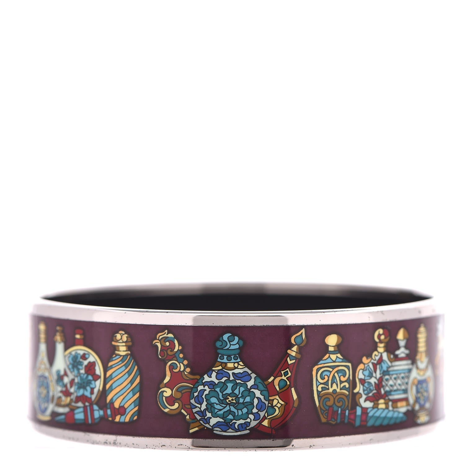 Hermes Enamel Printed Wide Flacons Bracelet 65 1 of 6