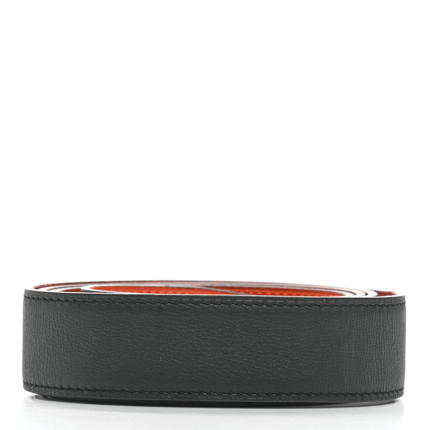 Hermes Swift Epsom 32mm Belt Strap 100 Black Orange 2 of 7
