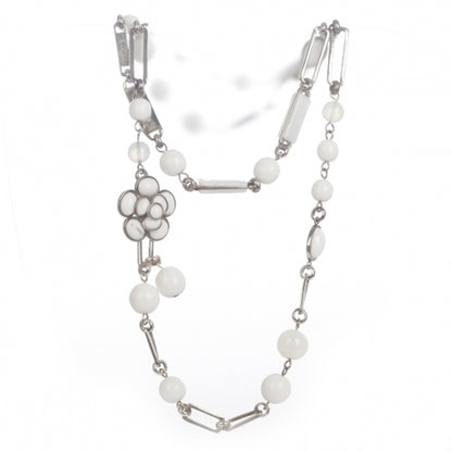 Chanel Camellia Chain Necklace White 1 of 6
