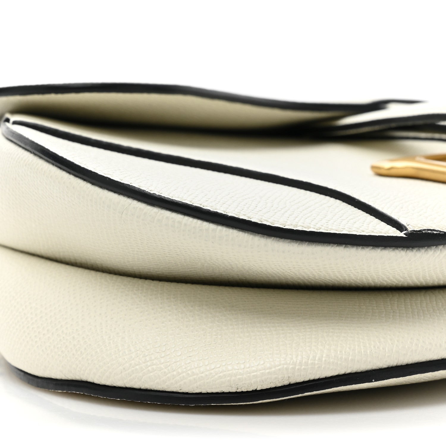 Christian Dior Grained Calfskin Saddle Bag With Strap Latte 9 of 13