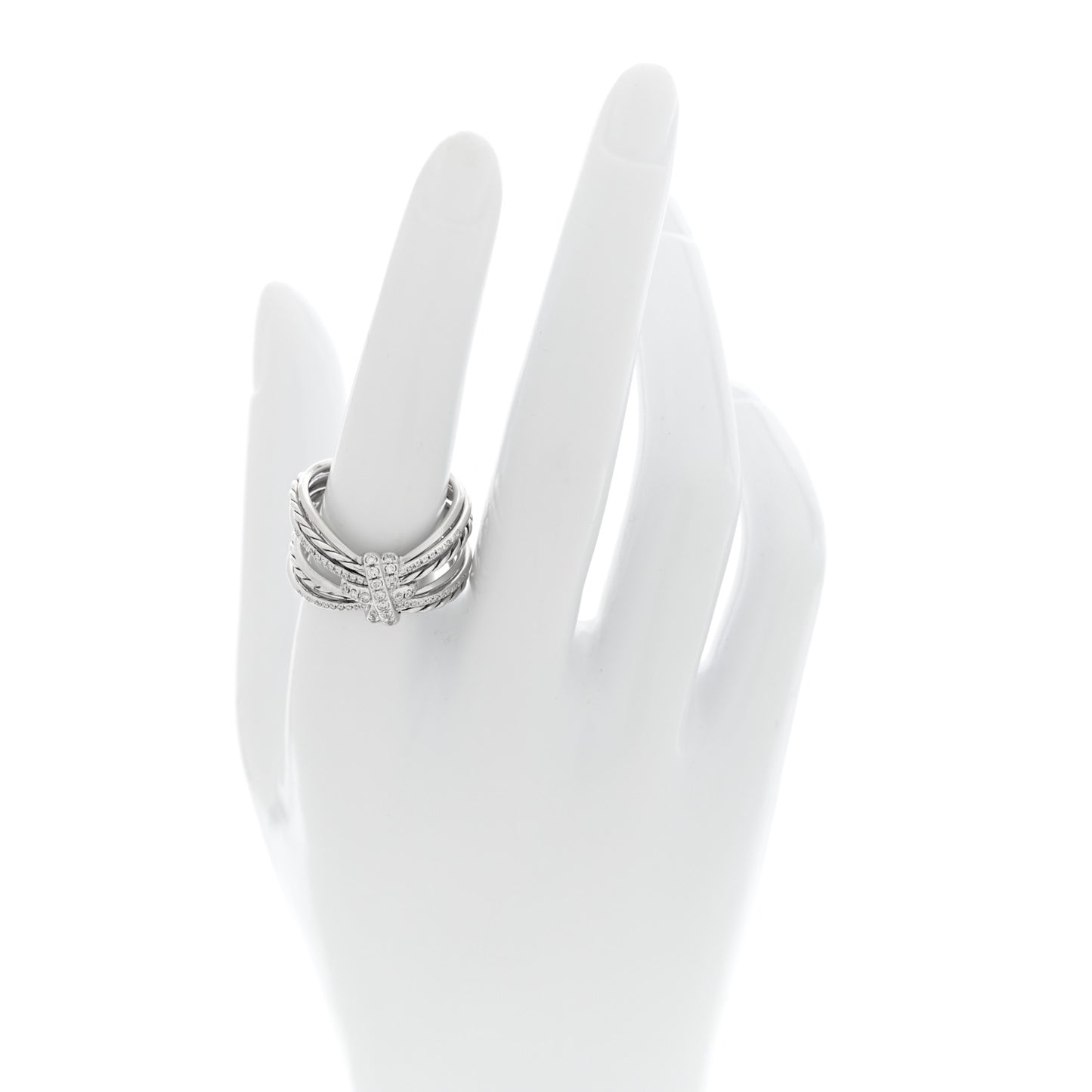 Sterling Silver Diamond Angelika Maltese Ring 57 8
