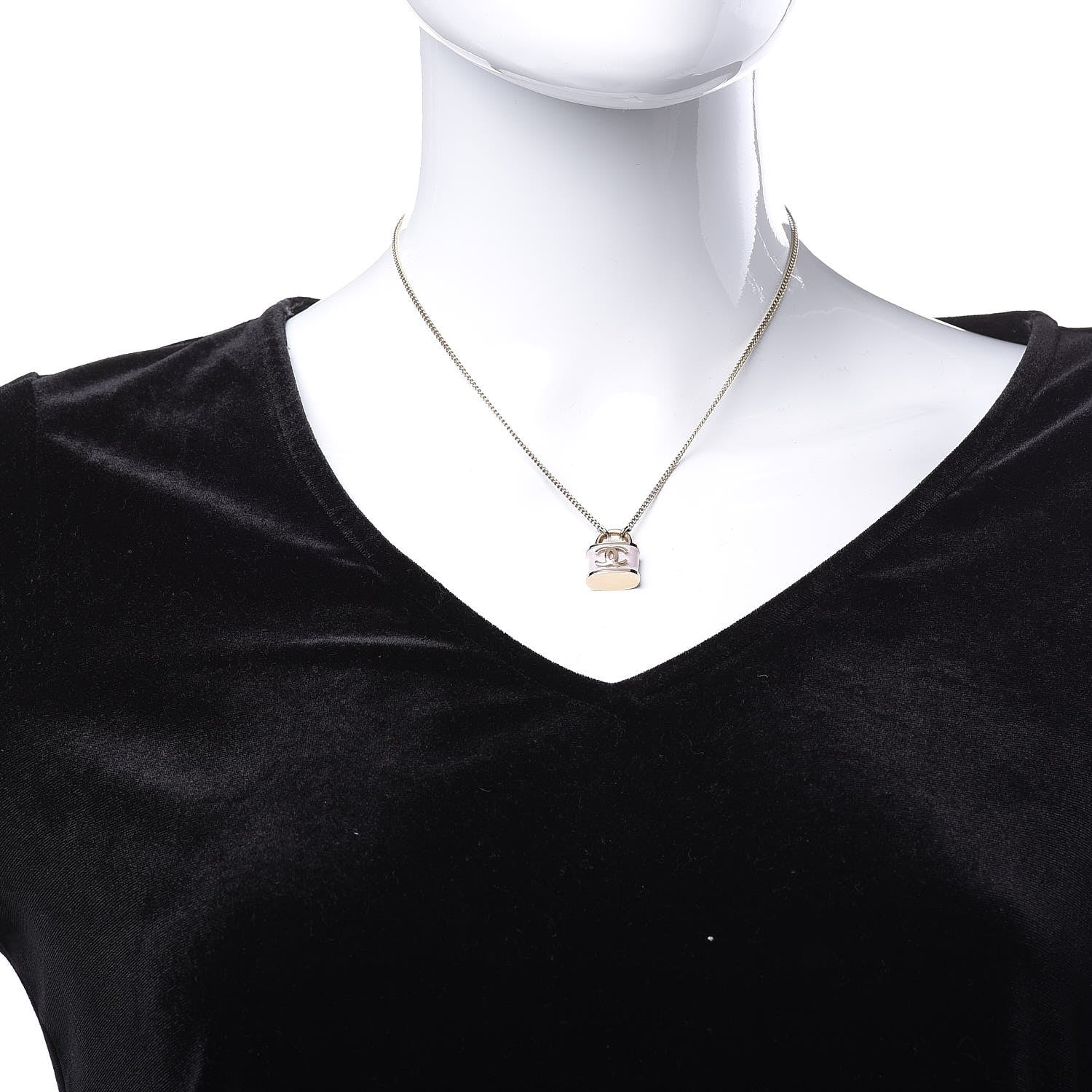Chanel Resin Lock Necklace Pink 2 of 6