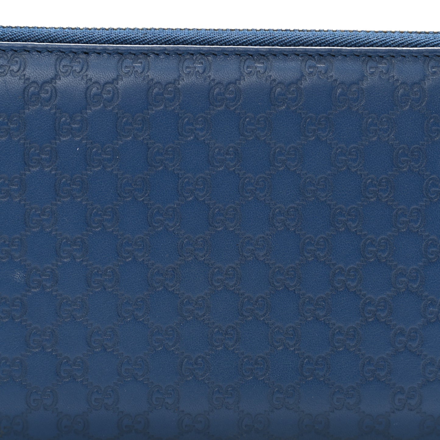 Microguccissima Zip Around Organizer Wallet Deep Cobalt
