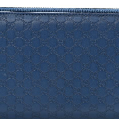 Gucci Microguccissima Zip Around Organizer Wallet Deep Cobalt 8 of 12