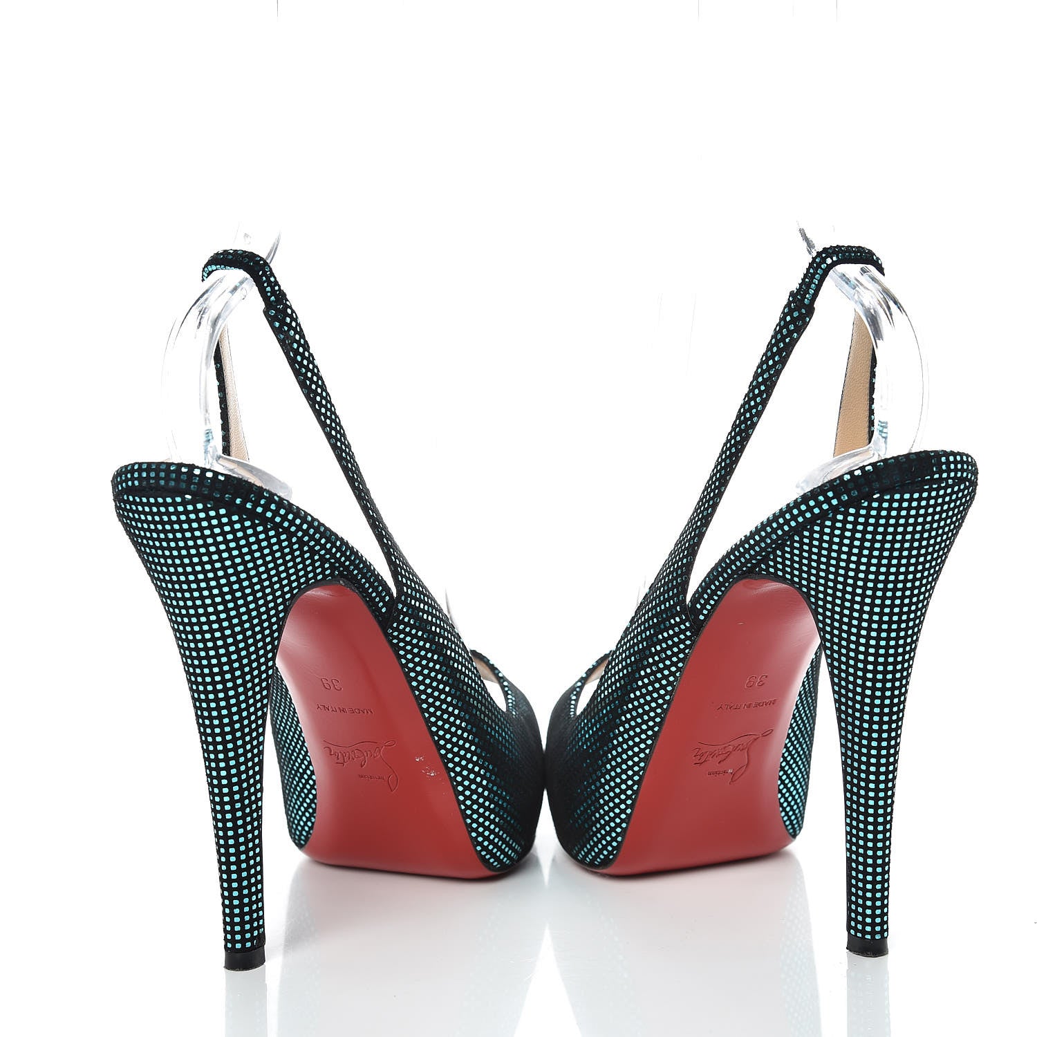 Christian Louboutin Metallic No Prive 120 Pumps 39 Blue 6 of 10